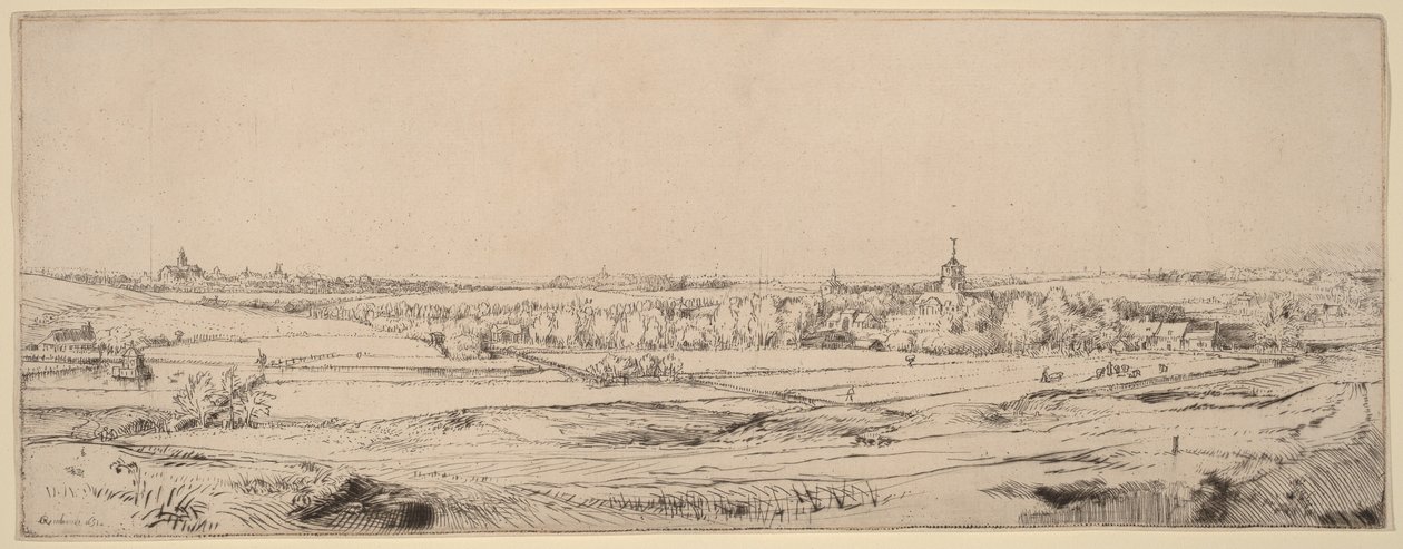 Paysage avec vue sur Haarlem (Le champ des peseurs d