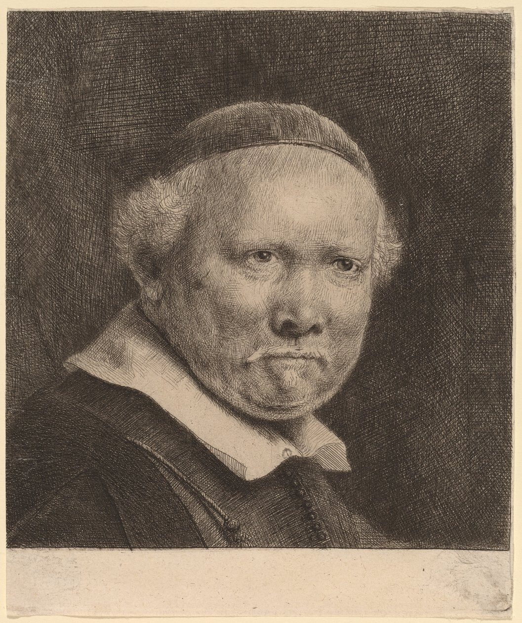 Lieven Willemsz van Coppenol : la grande plaque - Rembrandt van Rijn