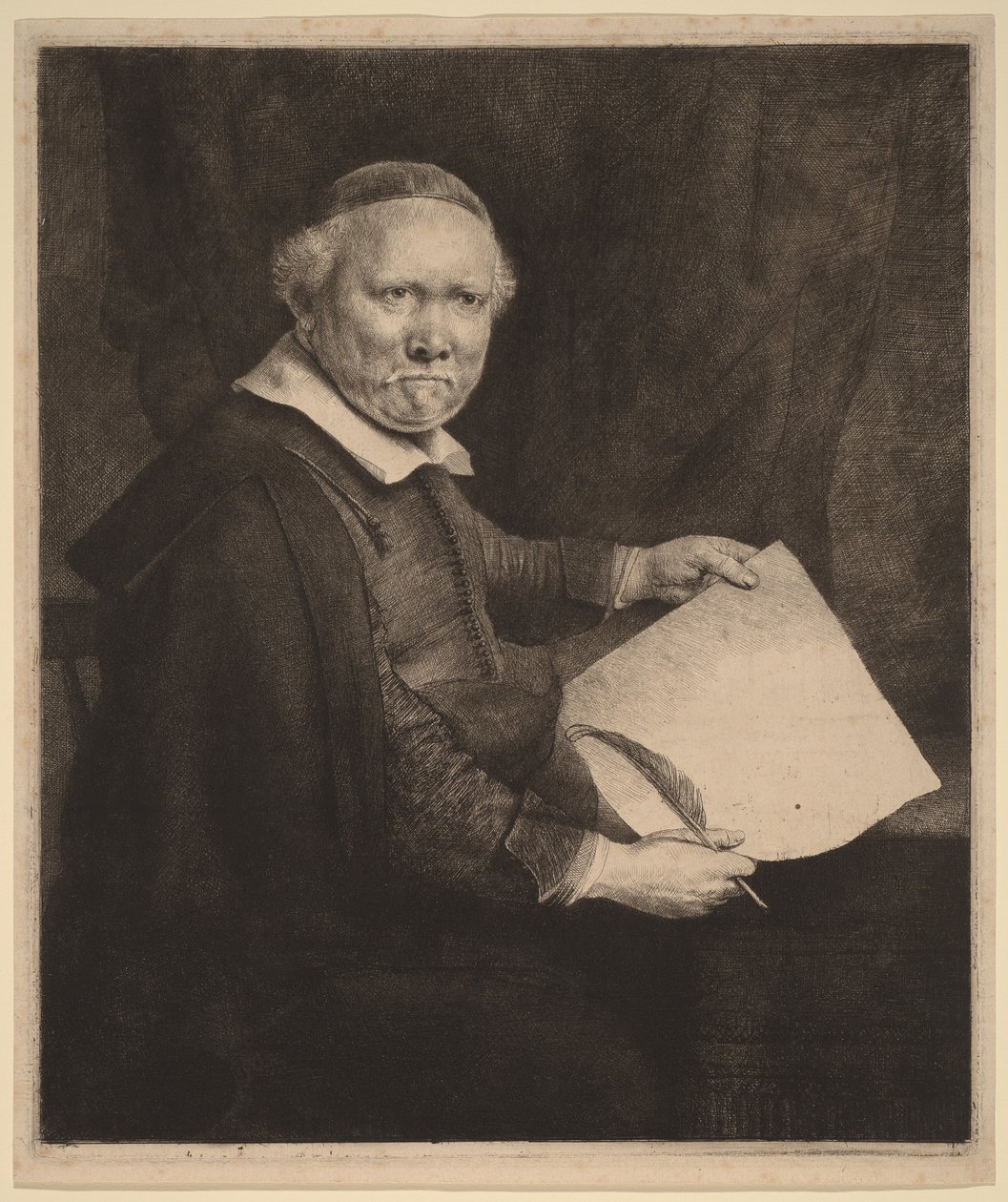 Lieven Willemsz van Coppenol : « The Larger Plate » - Rembrandt van Rijn