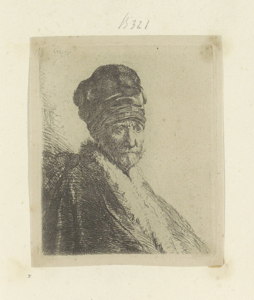Homme avec un grand chapeau - Rembrandt van Rijn