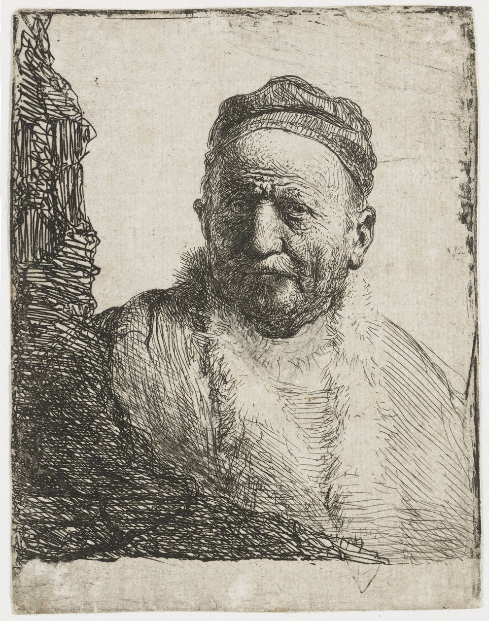 Un homme avec une calotte - Rembrandt van Rijn