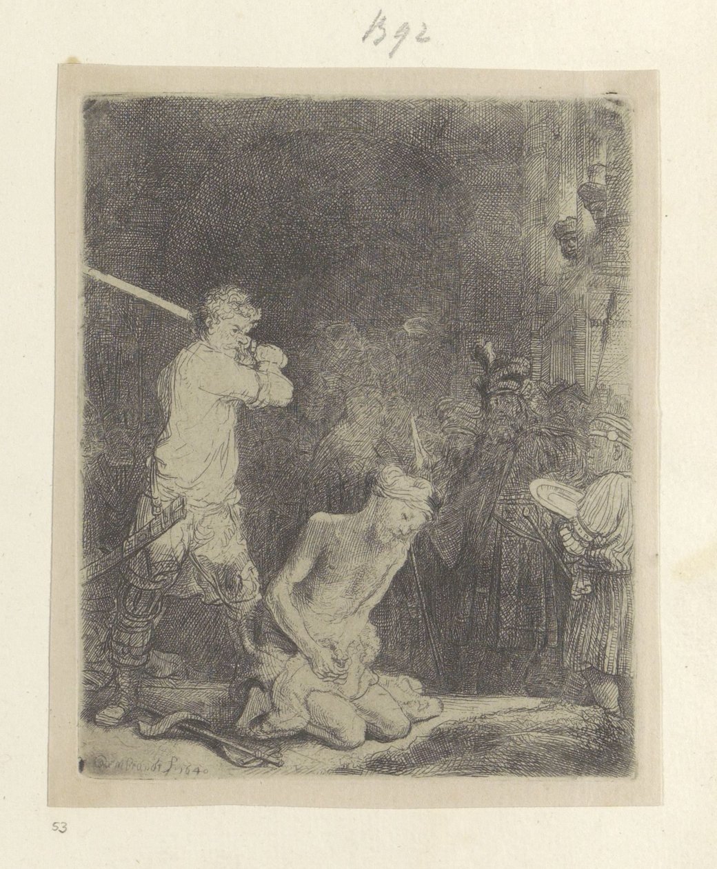 Décapitation de Jean-Baptiste - Rembrandt van Rijn
