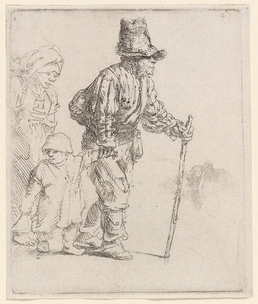 Famille paysanne en vadrouille - Rembrandt van Rijn