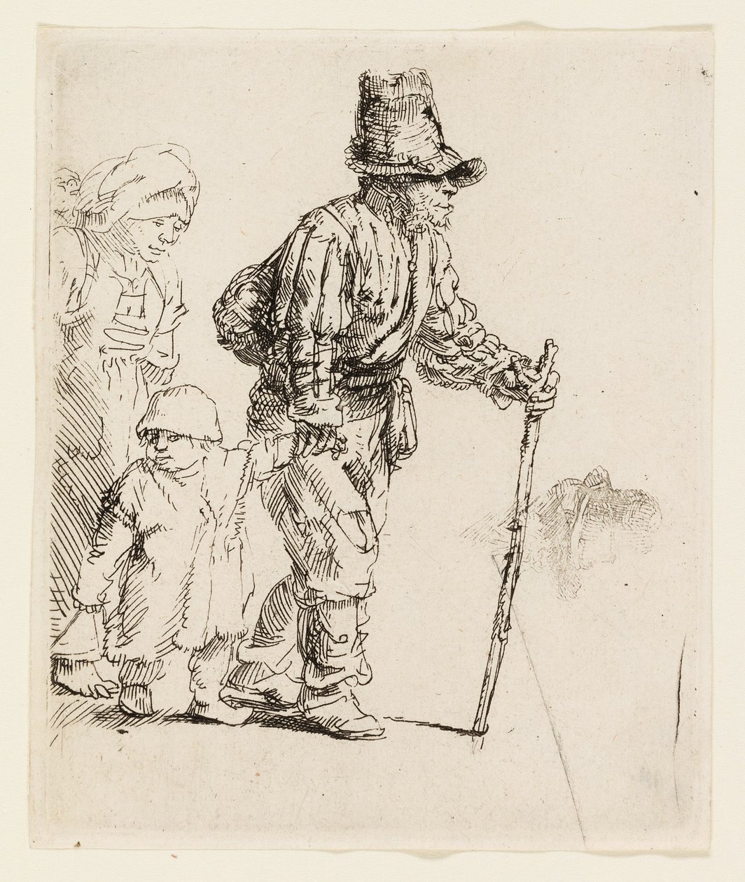 Famille de paysans en route - Rembrandt van Rijn