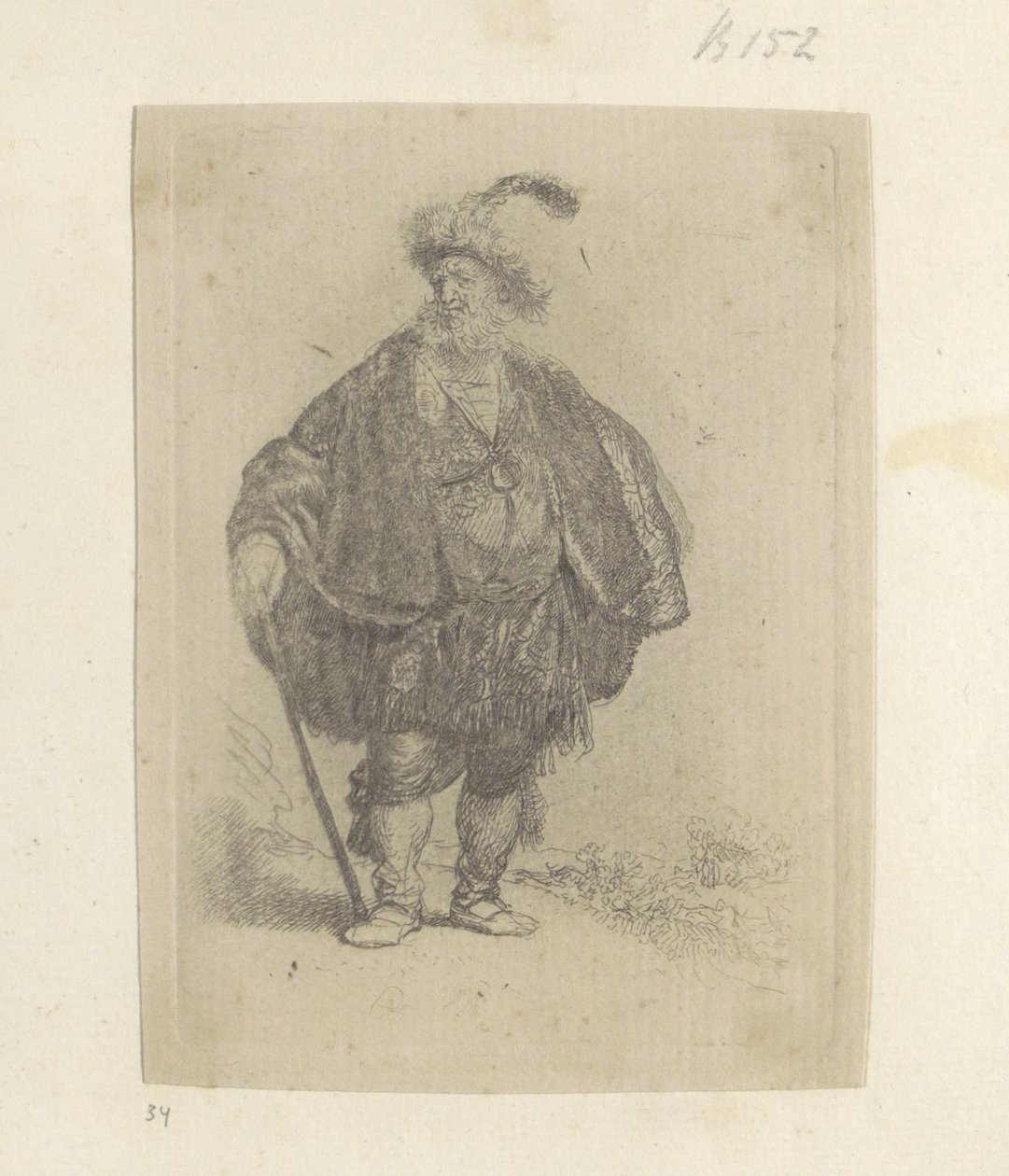 Homme persan (Recueil de quatre-vingt-cinq estampes originales) - Rembrandt van Rijn