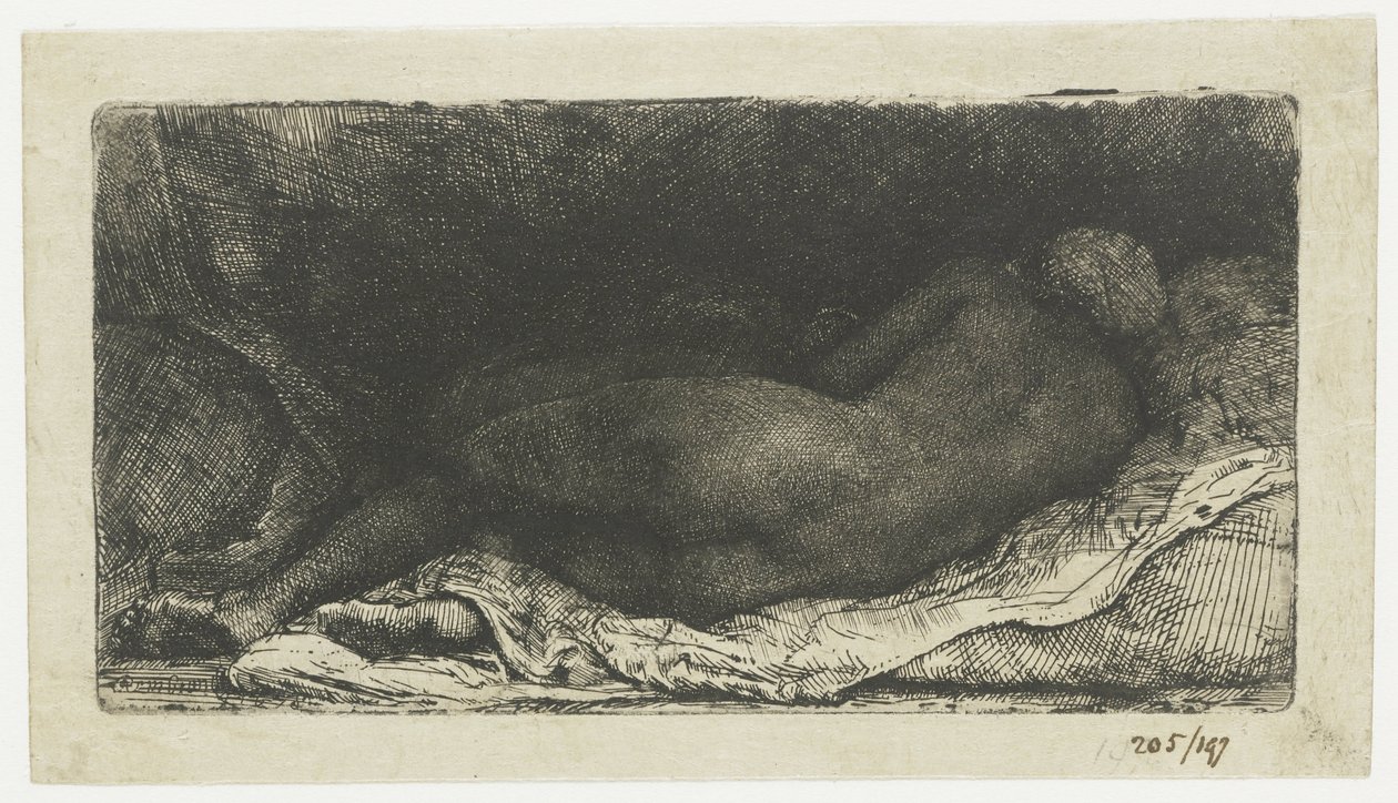 Nu féminin allongé - Rembrandt van Rijn