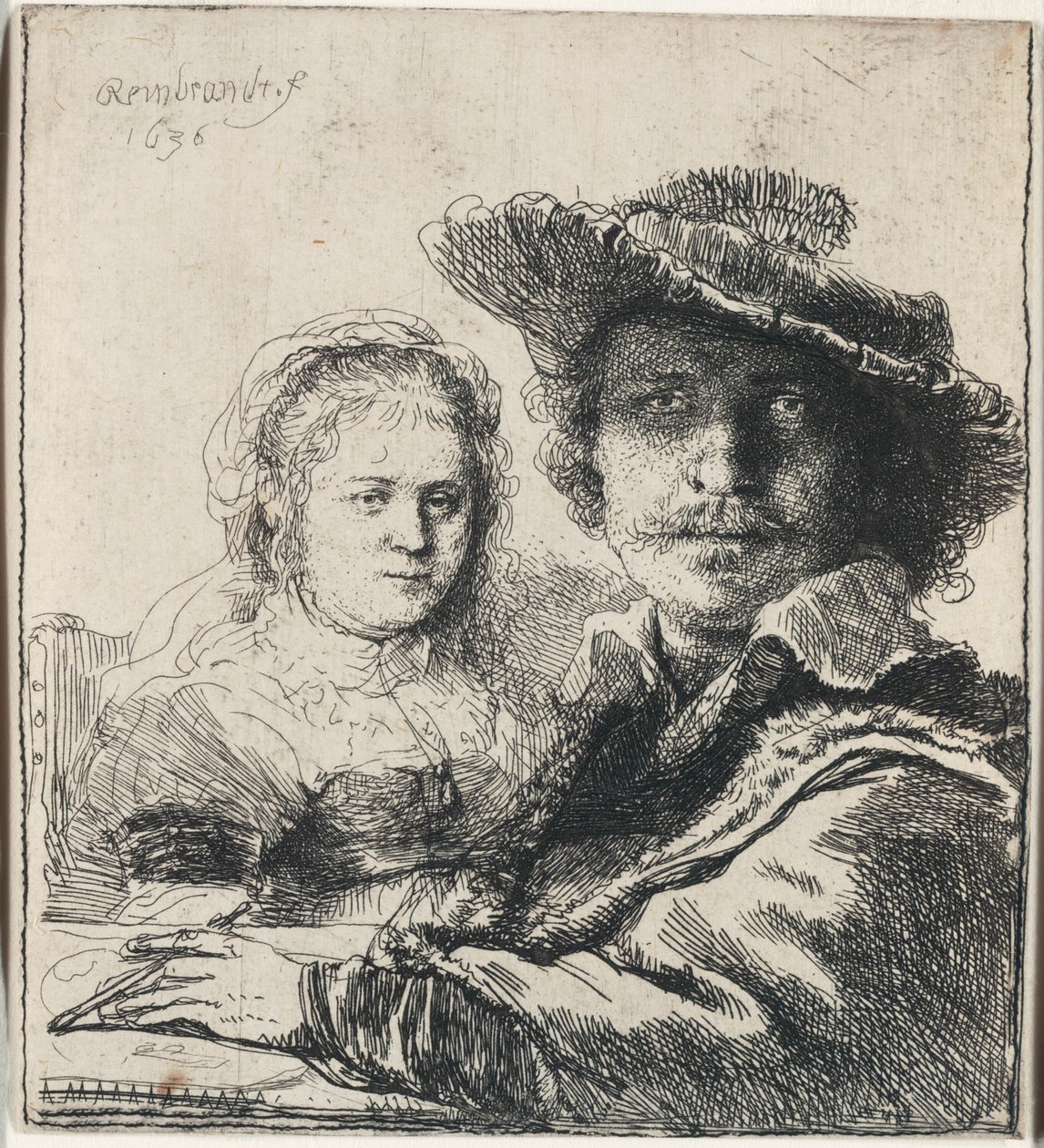 Autoportrait avec Saskia - Rembrandt van Rijn
