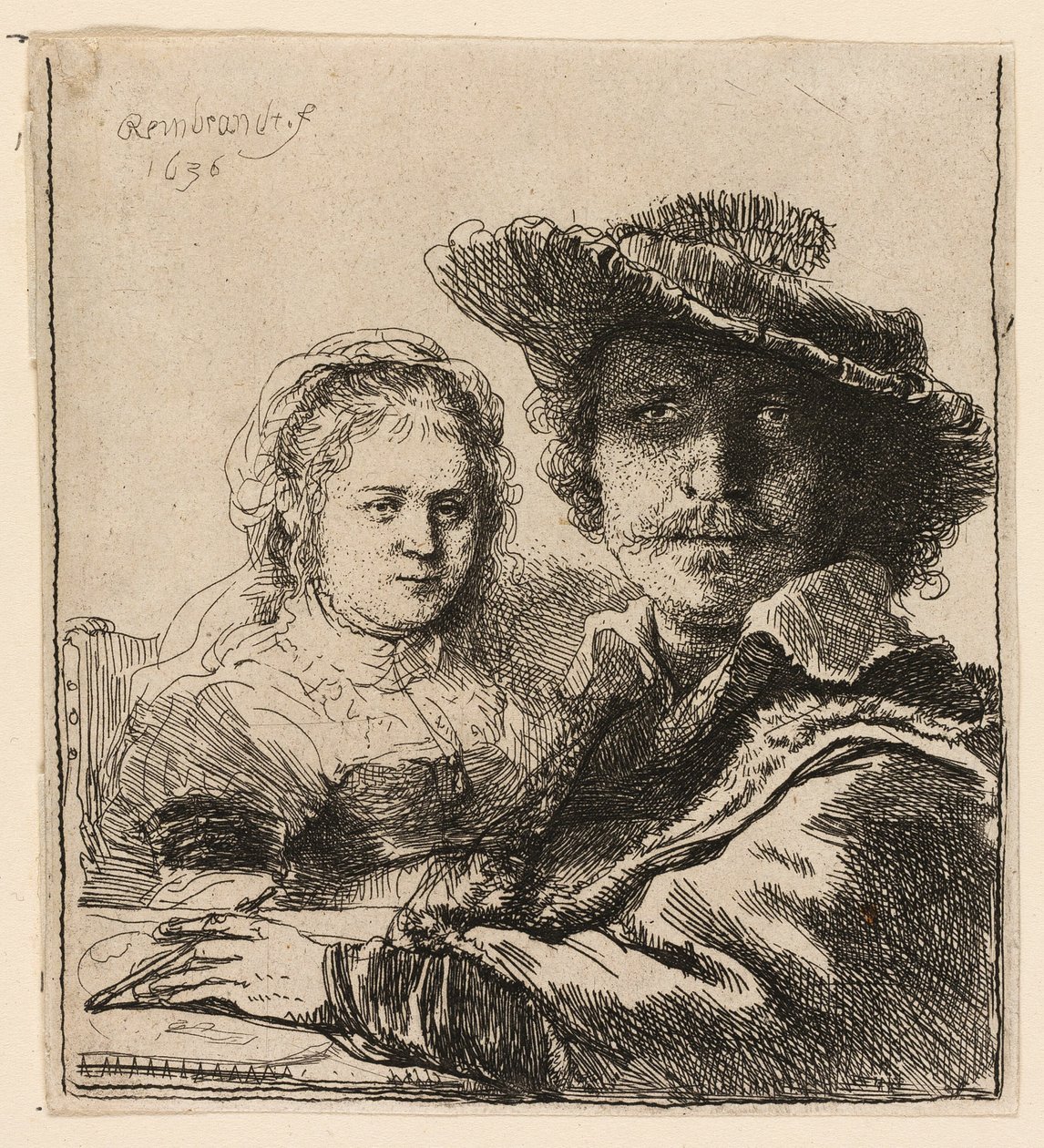 Autoportrait avec Saskia - Rembrandt van Rijn