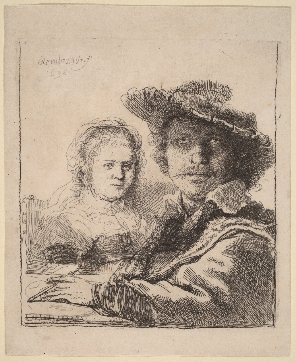 Autoportrait avec Saskia - Rembrandt van Rijn