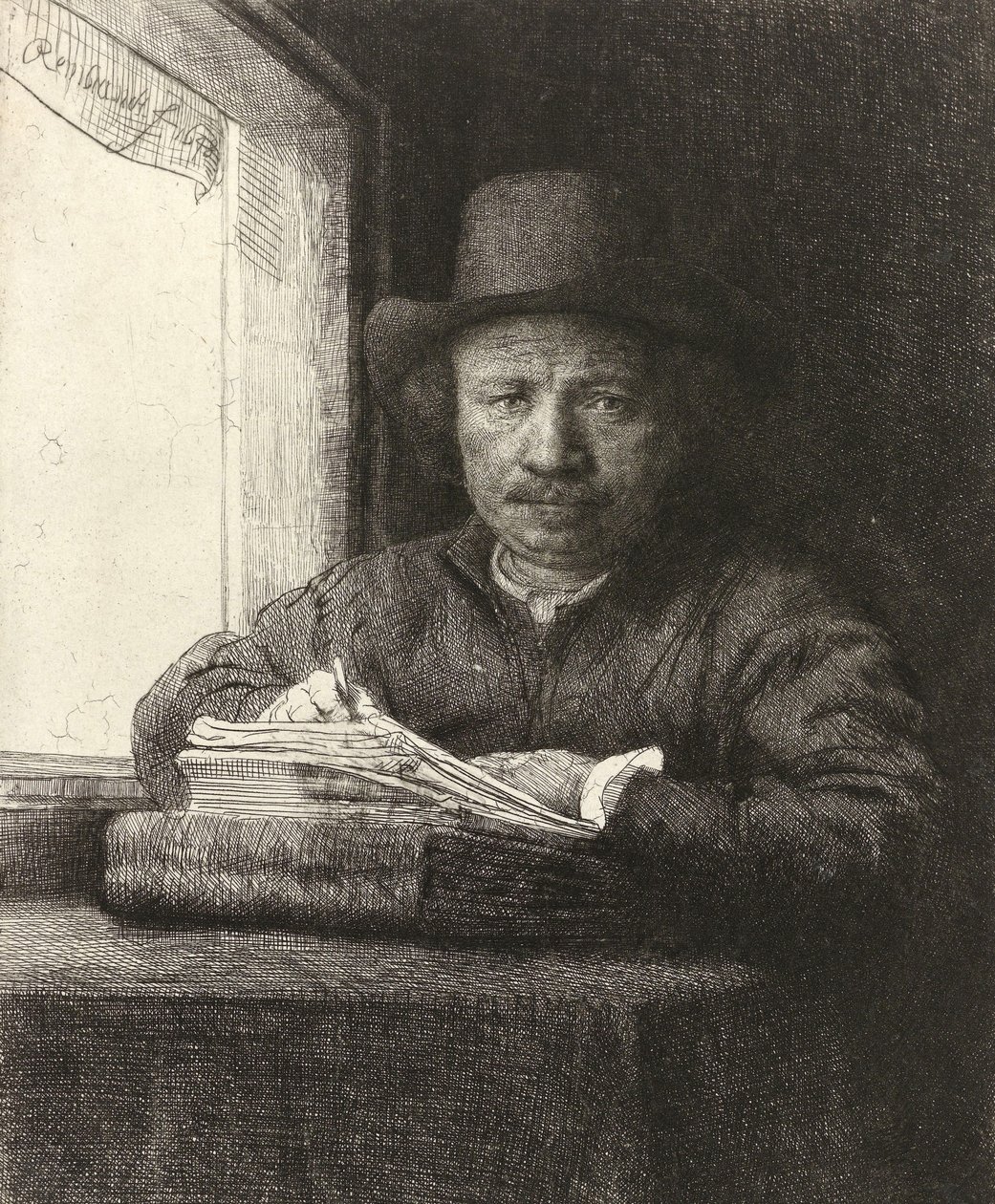 Autoportrait à la fenêtre, 1648 - Rembrandt van Rijn