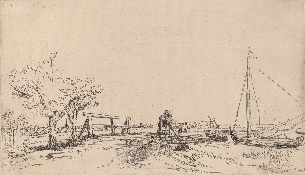 Le Pont de Six, 1645. - Rembrandt van Rijn