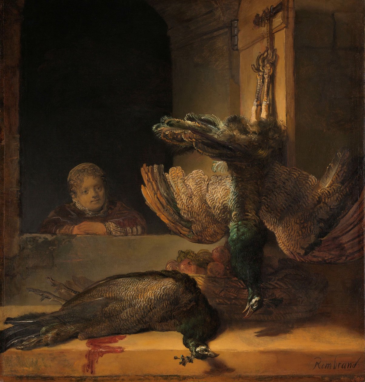 Nature morte avec paons, vers 1639 - Rembrandt van Rijn