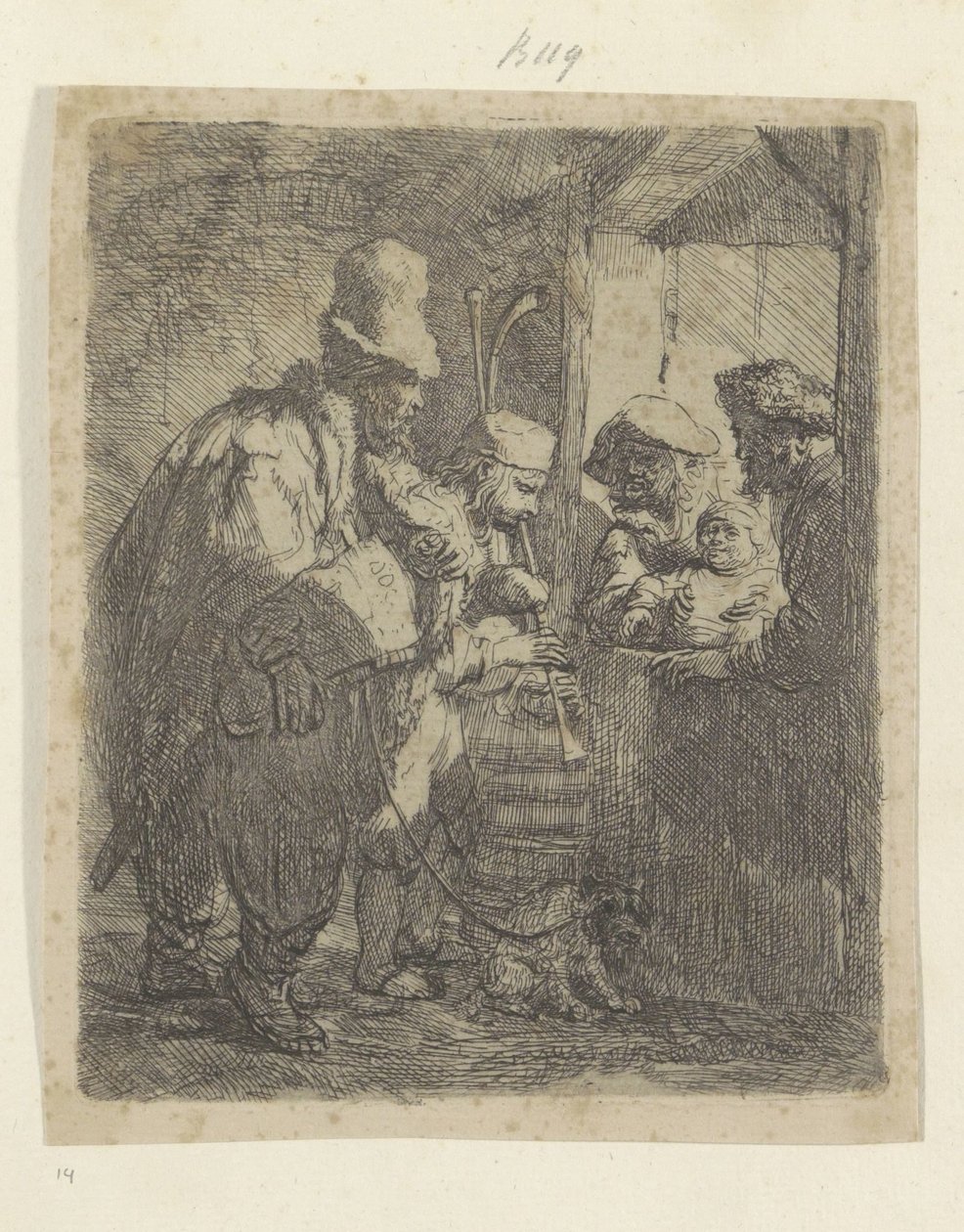 Musiciens de rue - Rembrandt van Rijn