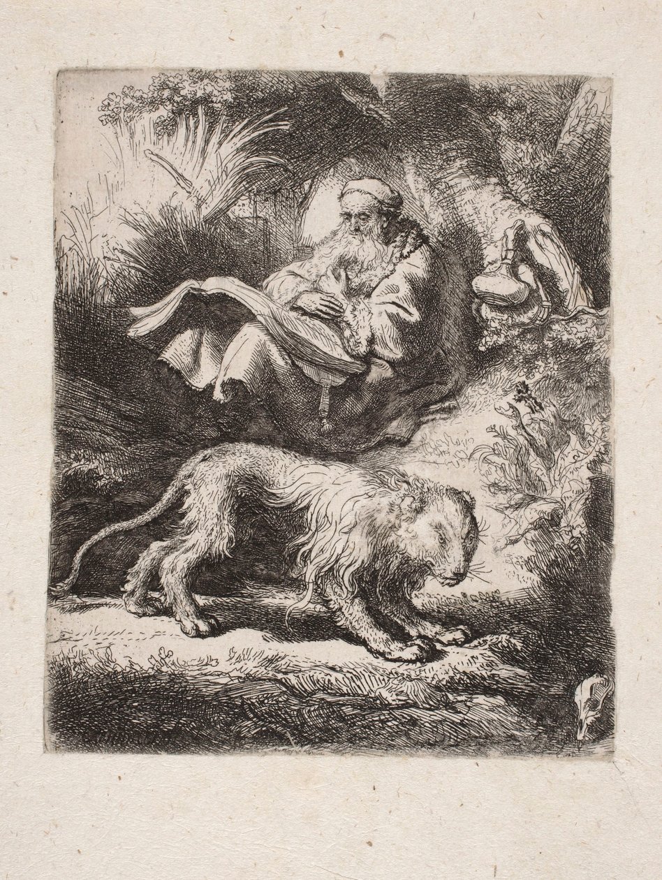 Saint Jérôme en train de lire - Rembrandt van Rijn