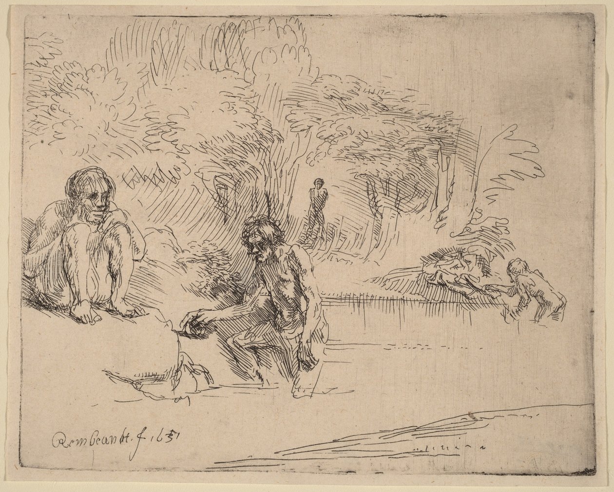 Les Baigneuses - Rembrandt van Rijn