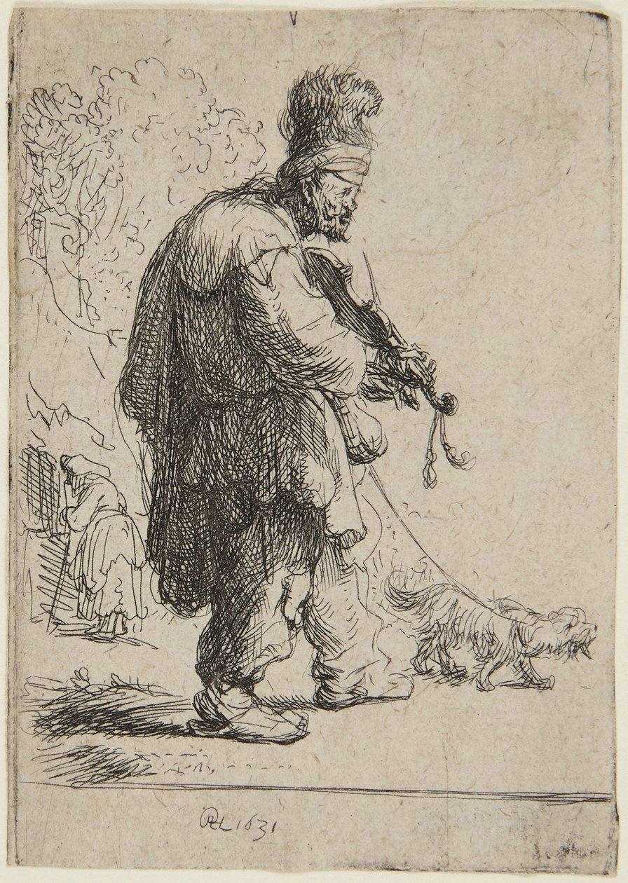 Le violoniste aveugle - Rembrandt van Rijn