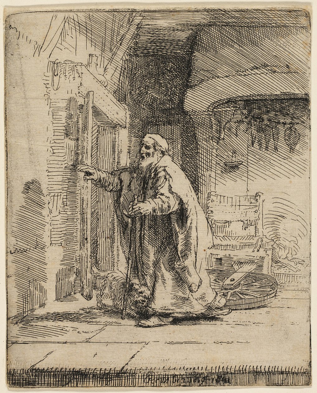 La Cécité de Tobit : La Grande Planche - Rembrandt van Rijn