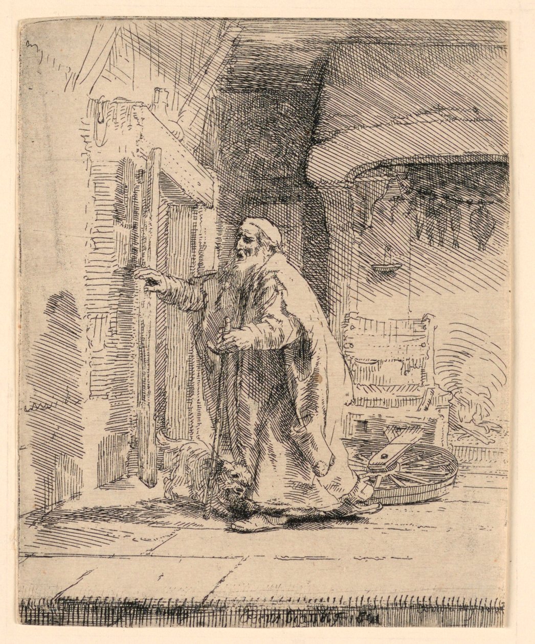 La Cécité de Tobit : La Grande Planche - Rembrandt van Rijn