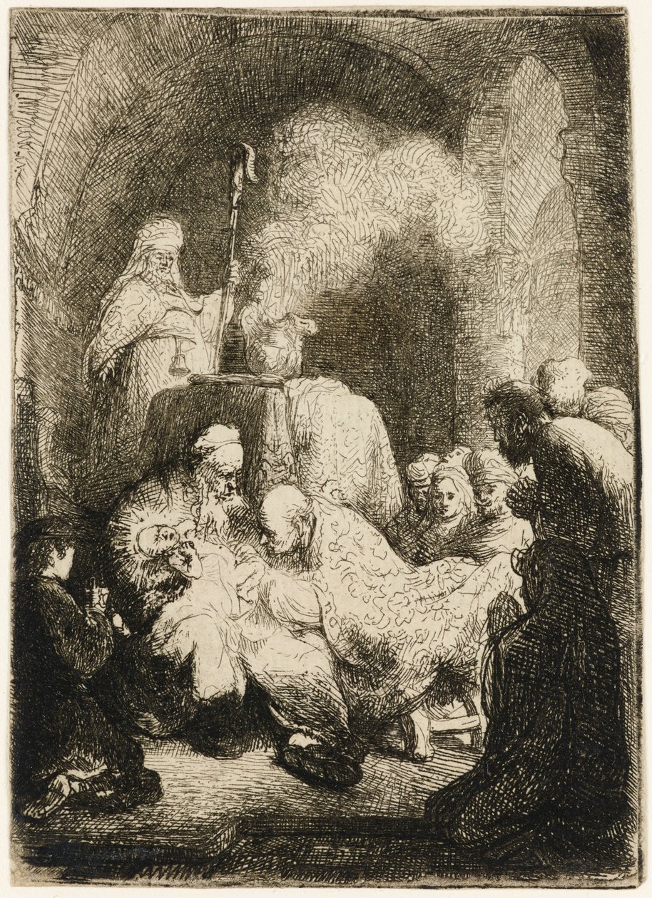 La circoncision : petite planche - Rembrandt van Rijn