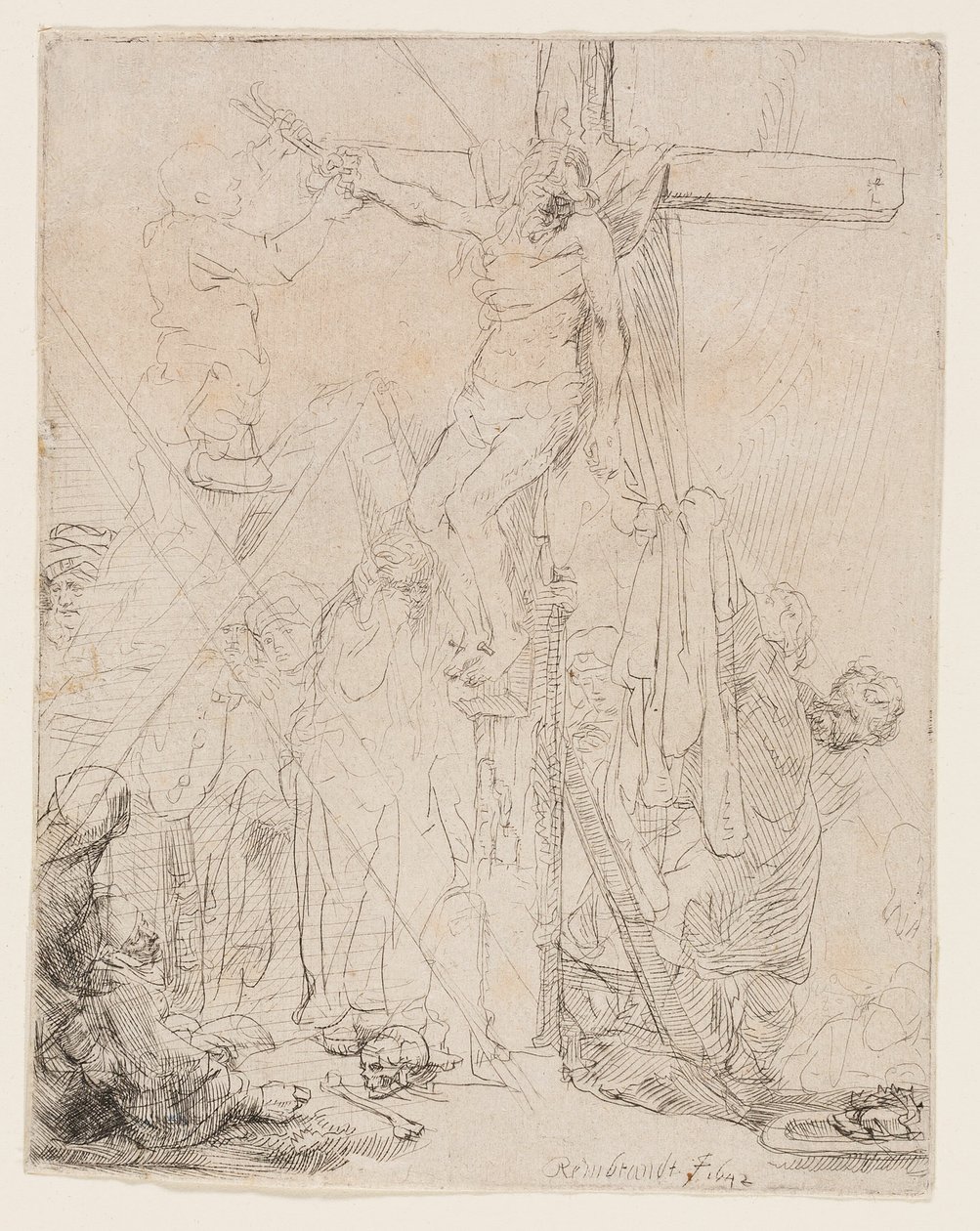 La Descente de Croix : Une esquisse - Rembrandt van Rijn