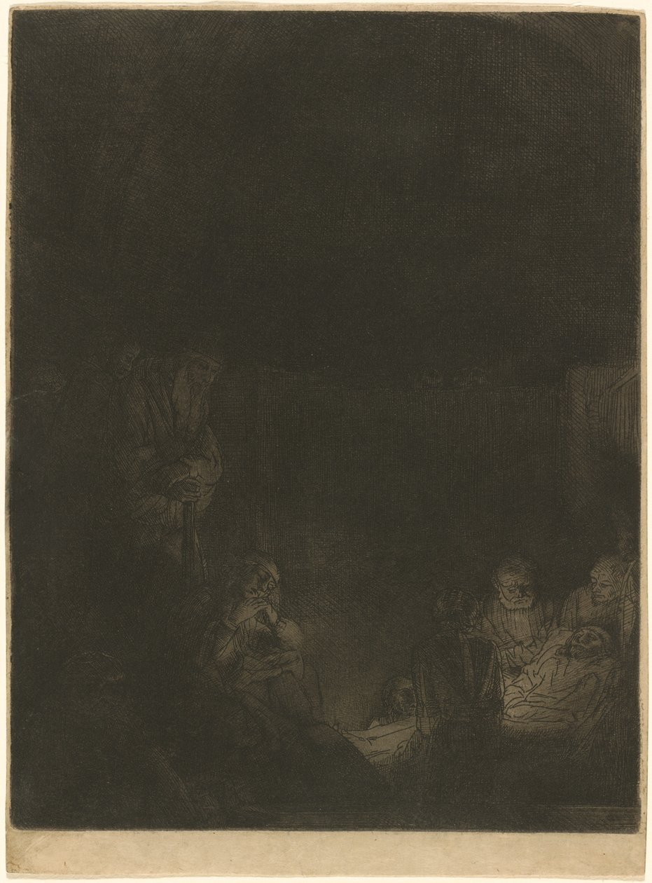La mise au tombeau - Rembrandt van Rijn