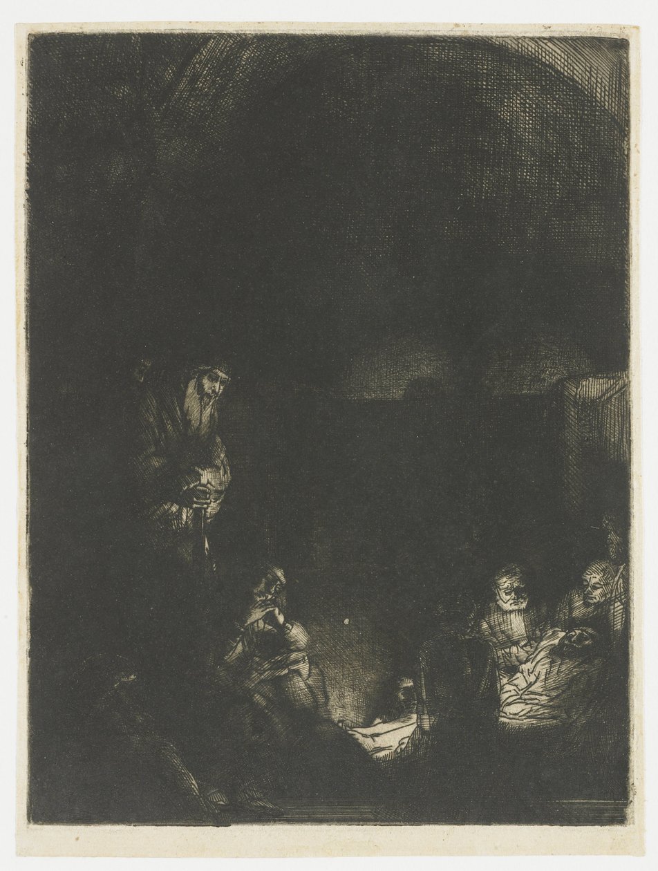 La mise au tombeau - Rembrandt van Rijn