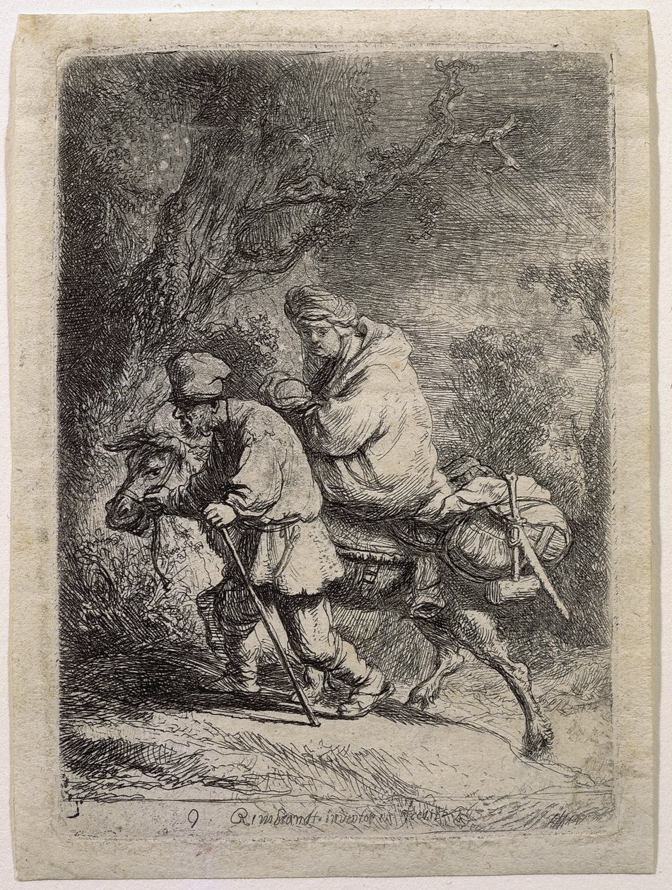 La Fuite en Égypte - Rembrandt van Rijn