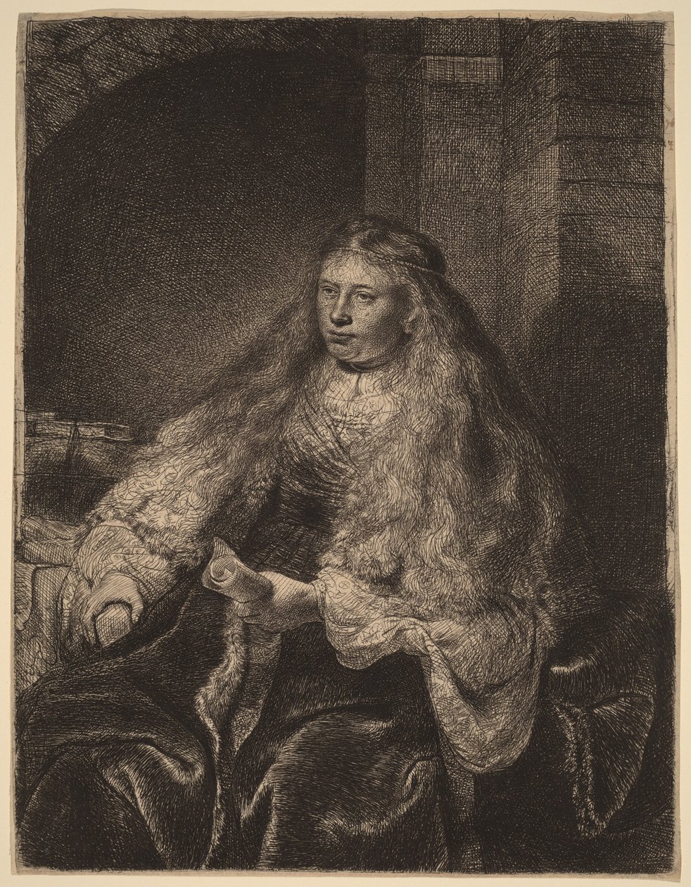 La grande mariée juive - Rembrandt van Rijn