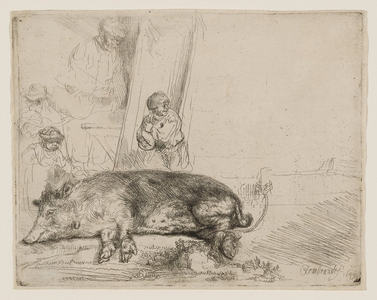 Le Cochon - Rembrandt van Rijn