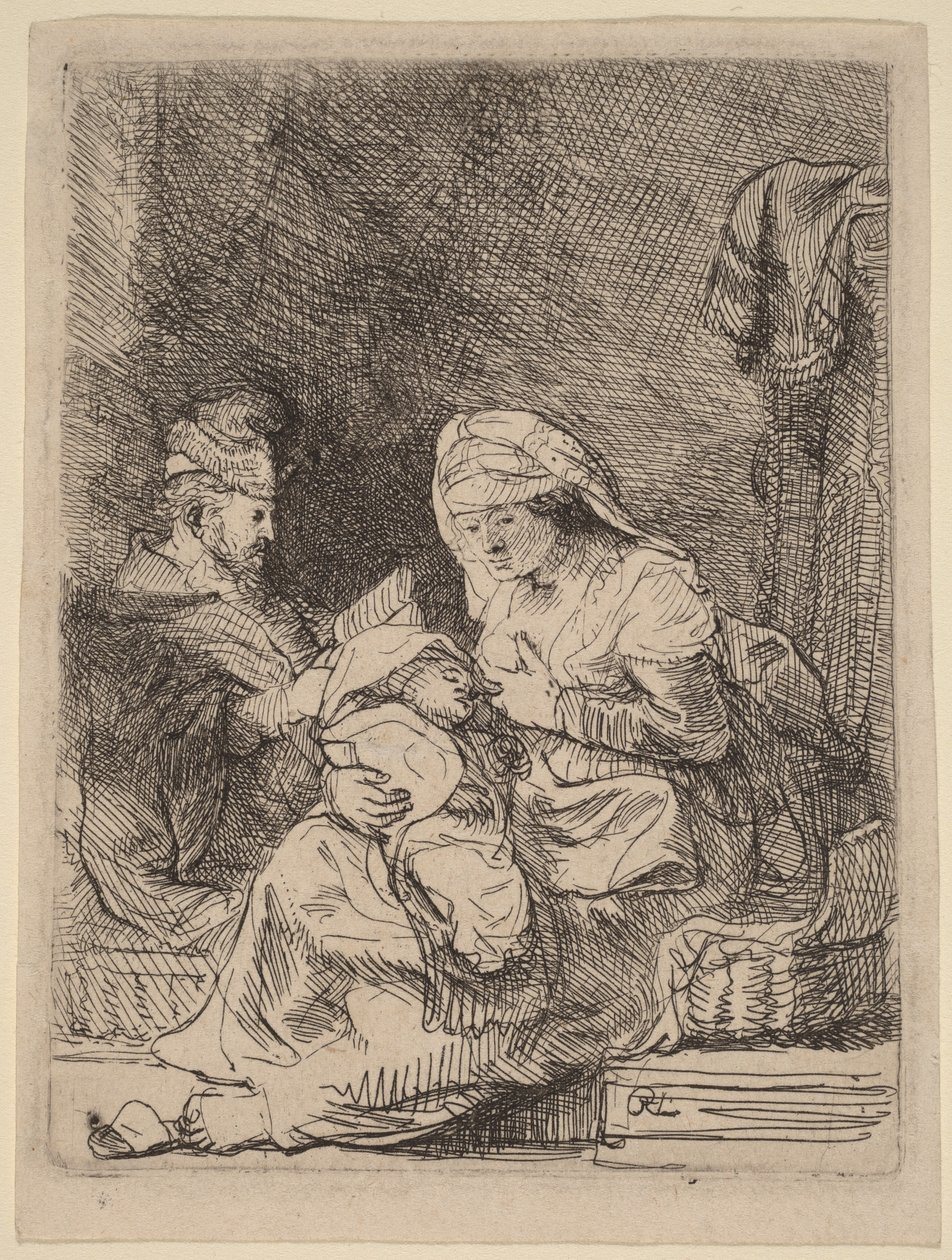 La Sainte Famille - Rembrandt van Rijn