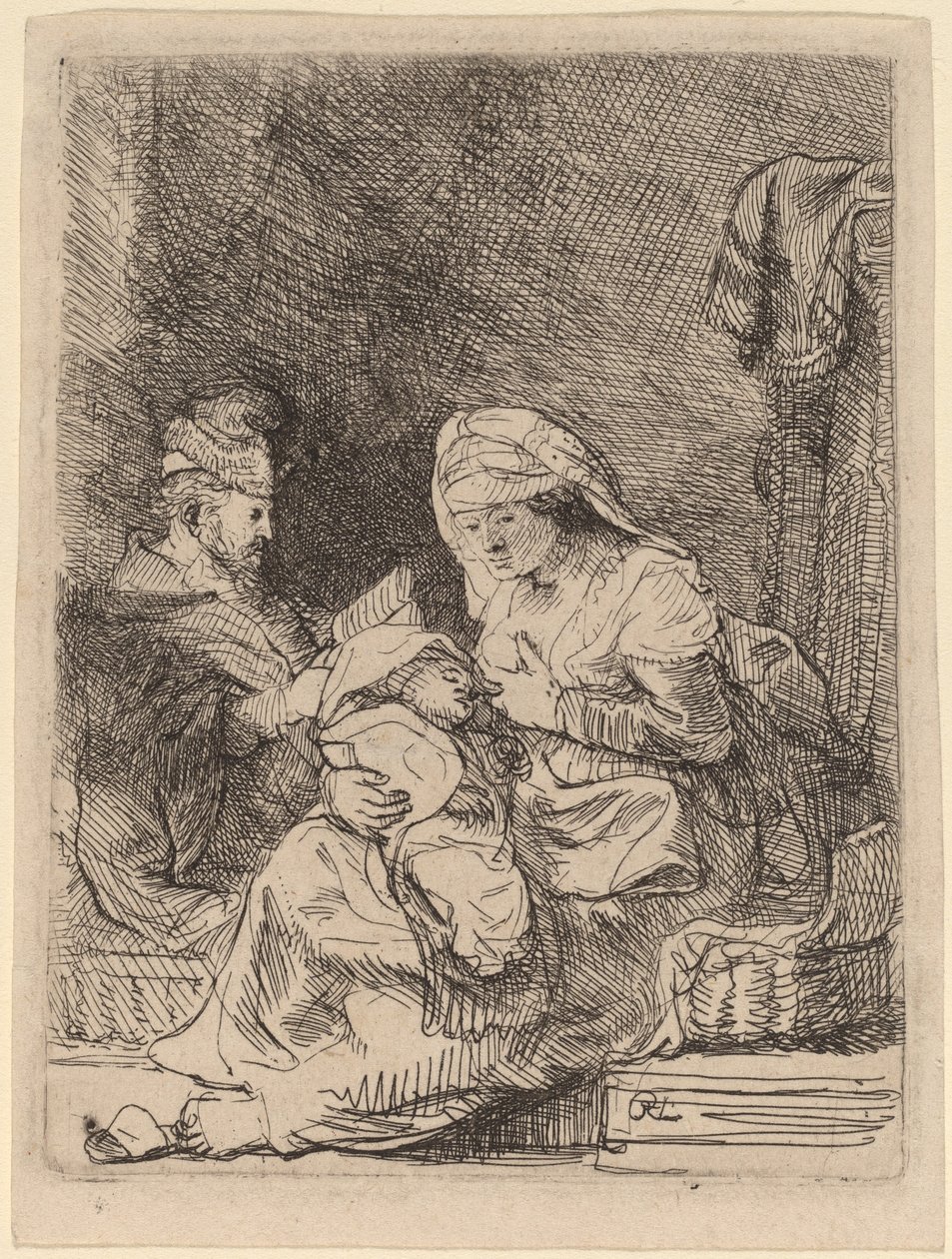 La Sainte Famille Rembrandt van Rijn Estampe d'art