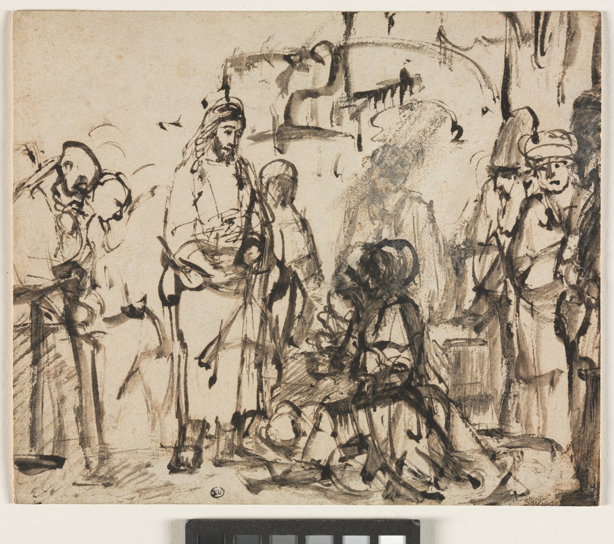 La rencontre du Christ avec Marthe et Marie après la mort de Lazare, vers 1662-65 - Rembrandt van Rijn