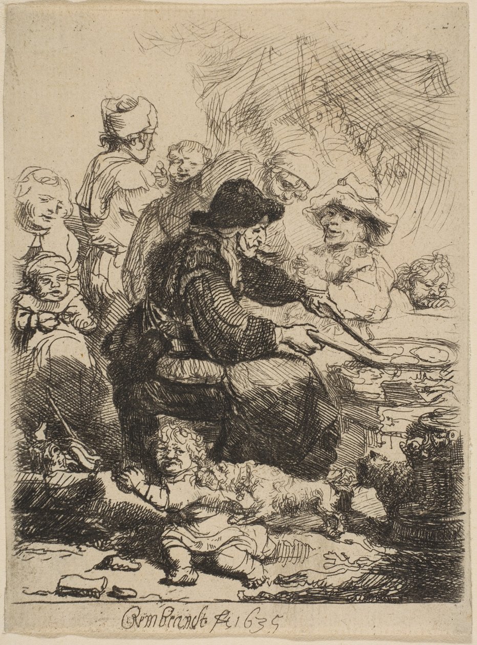 La Femme aux crêpes, 1635 - Rembrandt van Rijn