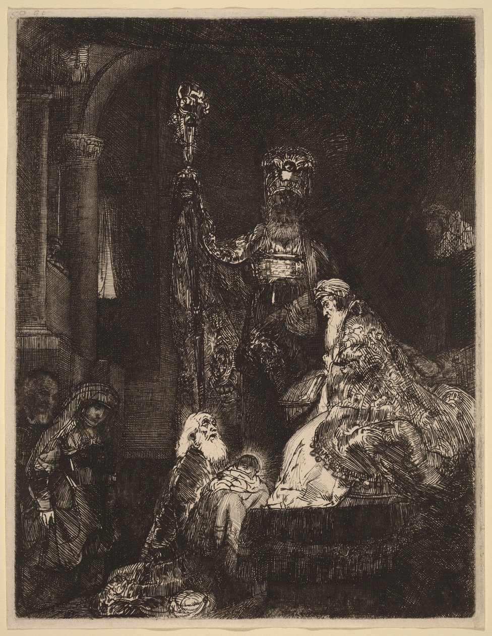 La présentation au Temple selon la manière obscure - Rembrandt van Rijn