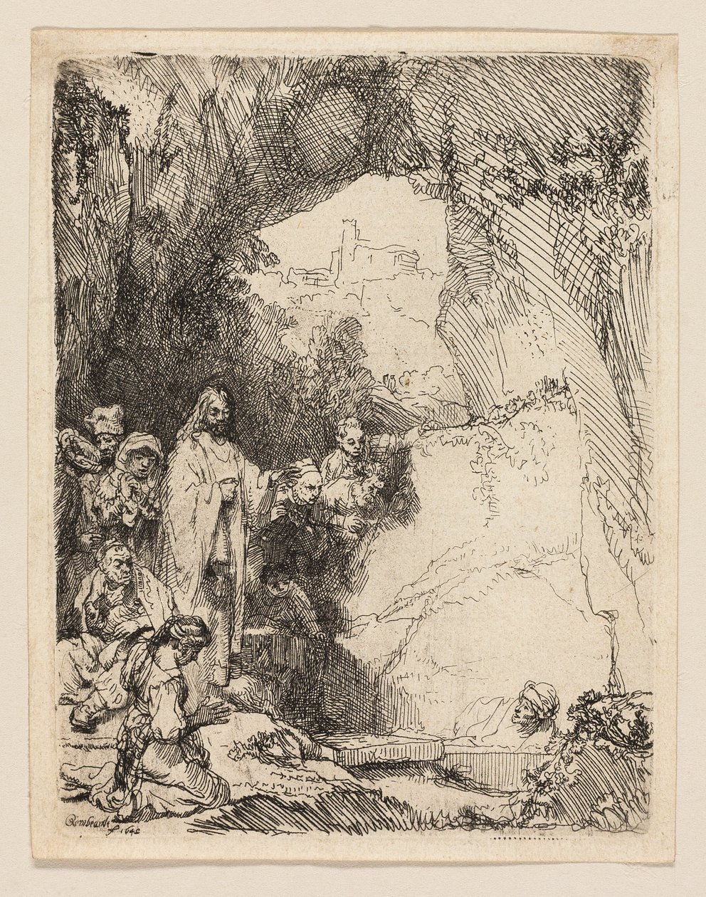 La Résurrection de Lazare : Petite Plaque - Rembrandt van Rijn