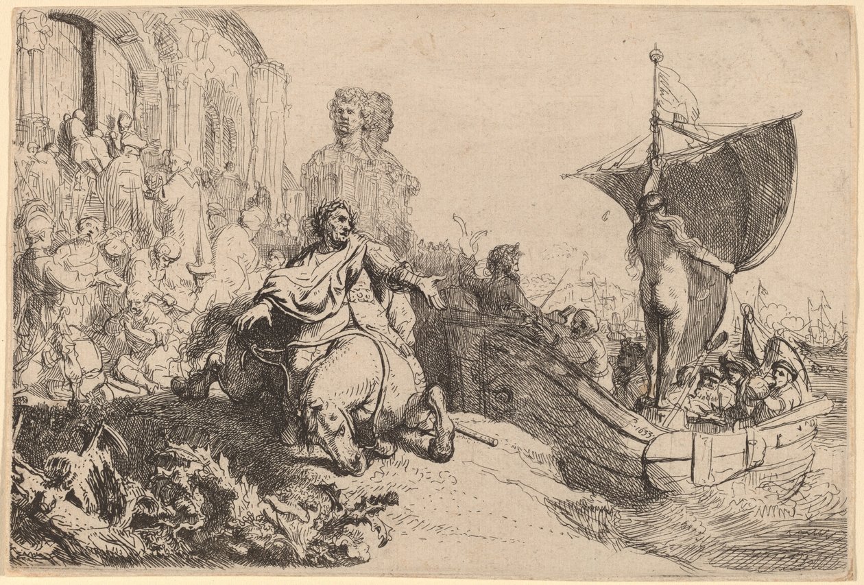 Le navire de la fortune - Rembrandt van Rijn