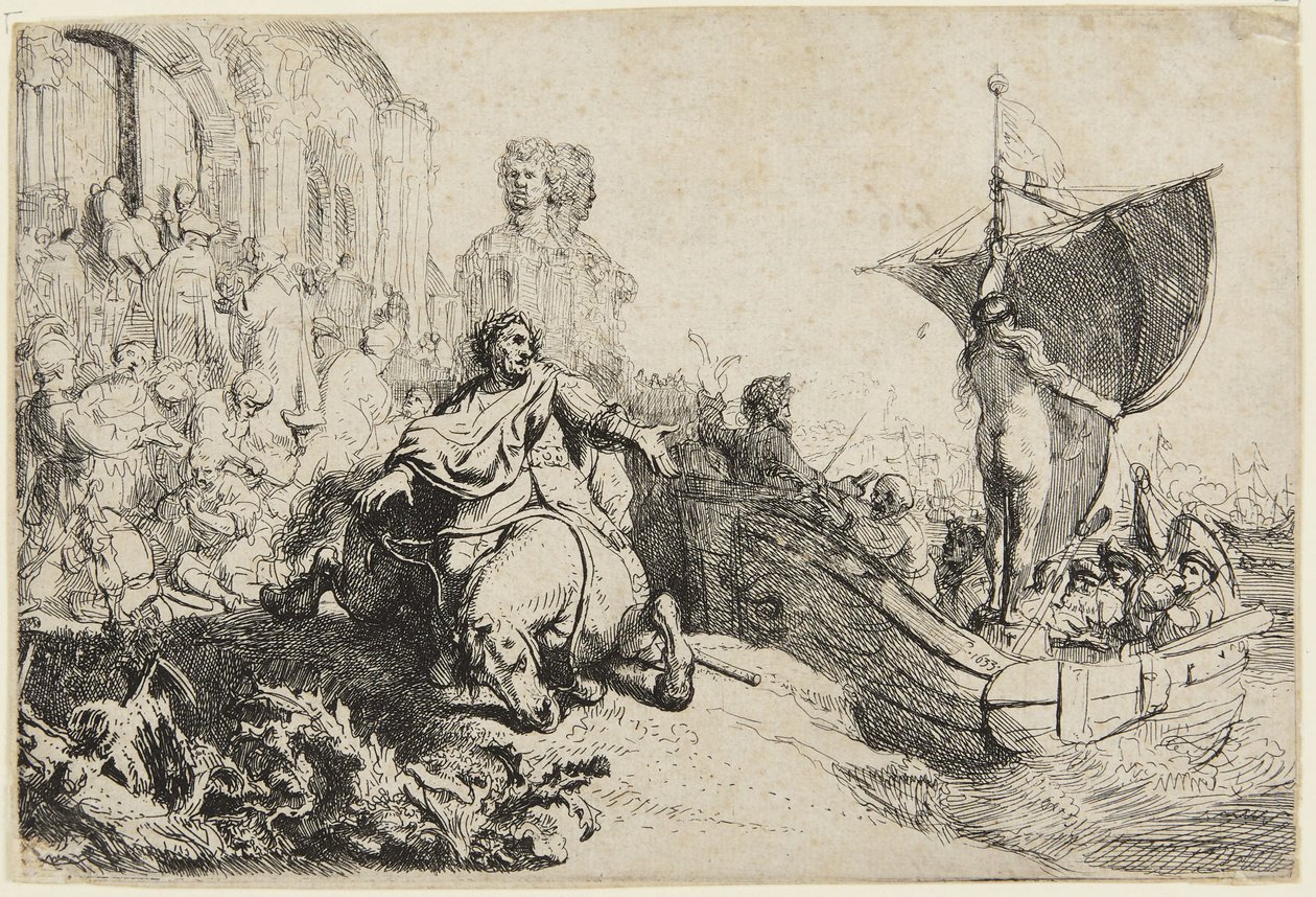Le navire de la fortune - Rembrandt van Rijn