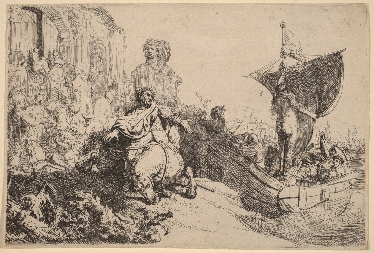 Le navire de la fortune - Rembrandt van Rijn