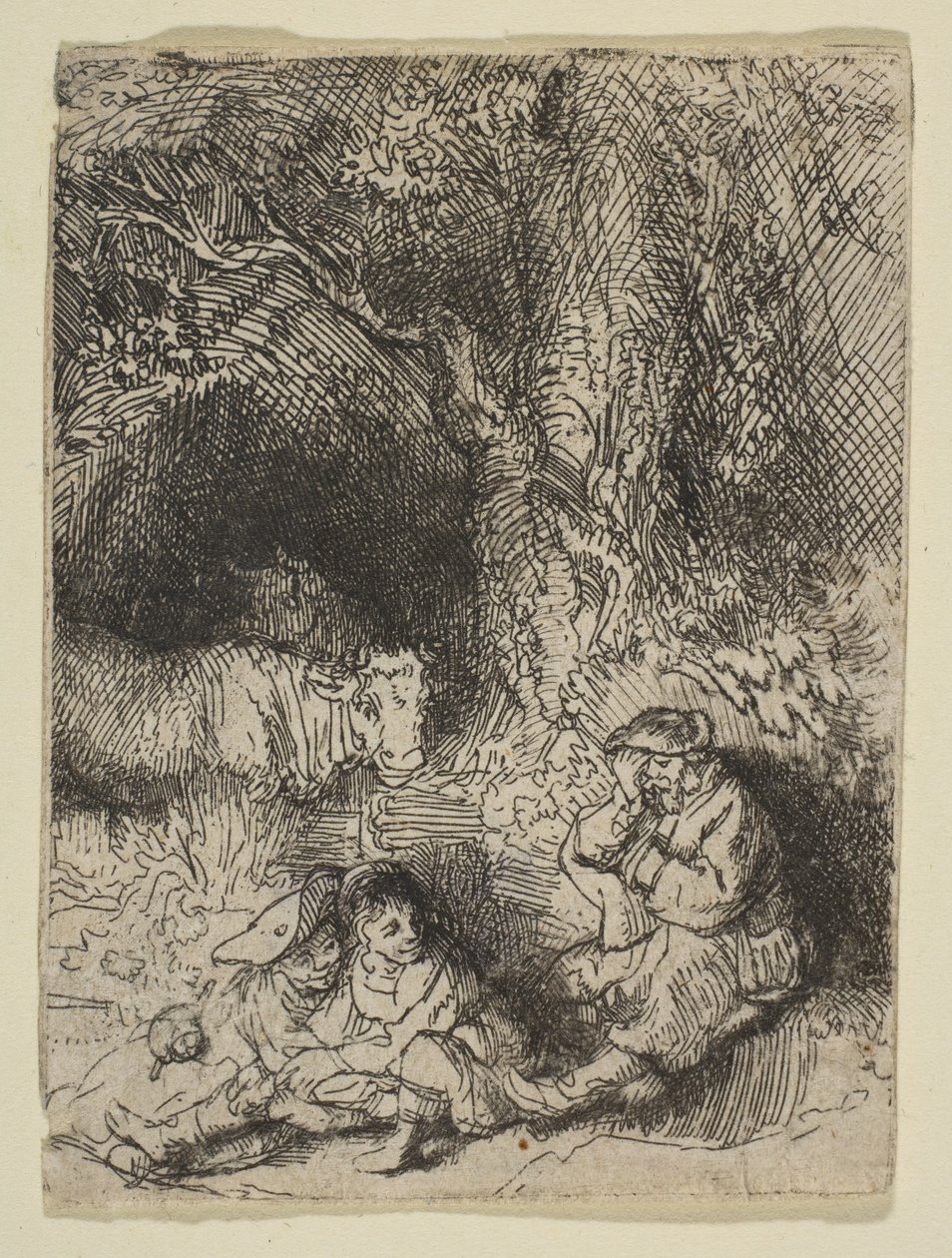 Le berger endormi, ca. 1644 - Rembrandt van Rijn