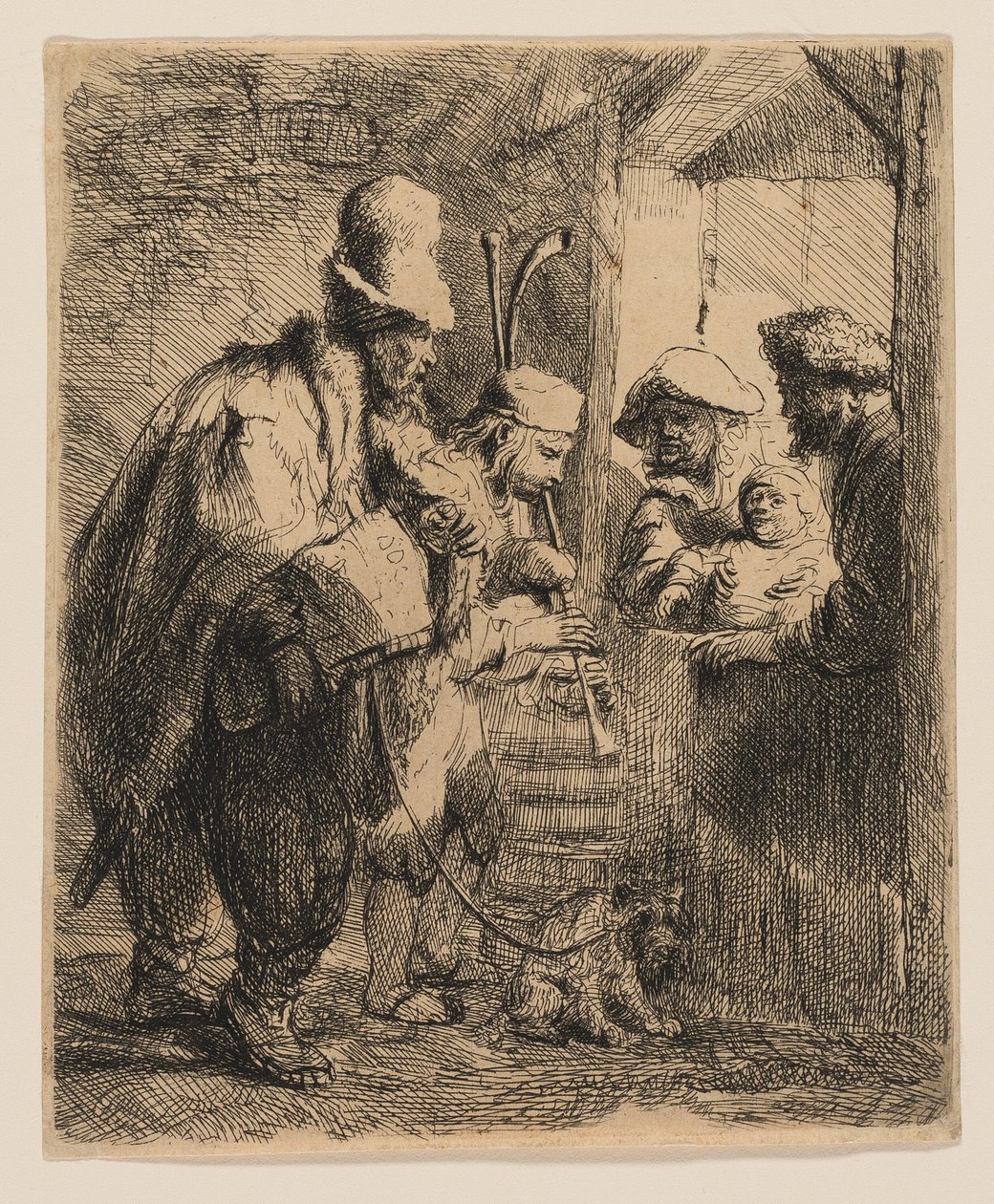 Les musiciens ambulants - Rembrandt van Rijn
