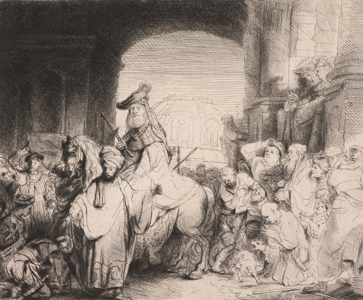Le triomphe de Mardochée - Rembrandt van Rijn
