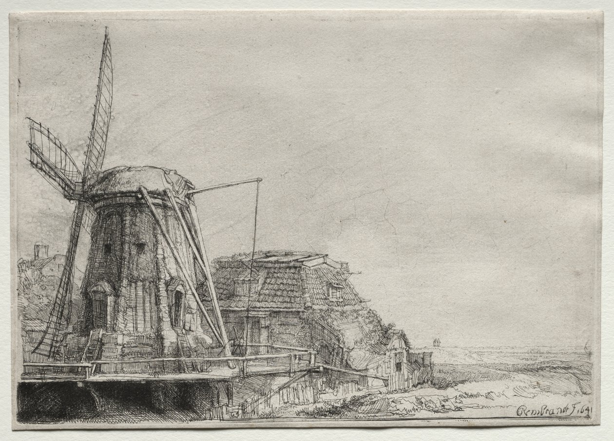 Le Moulin à vent - Rembrandt van Rijn