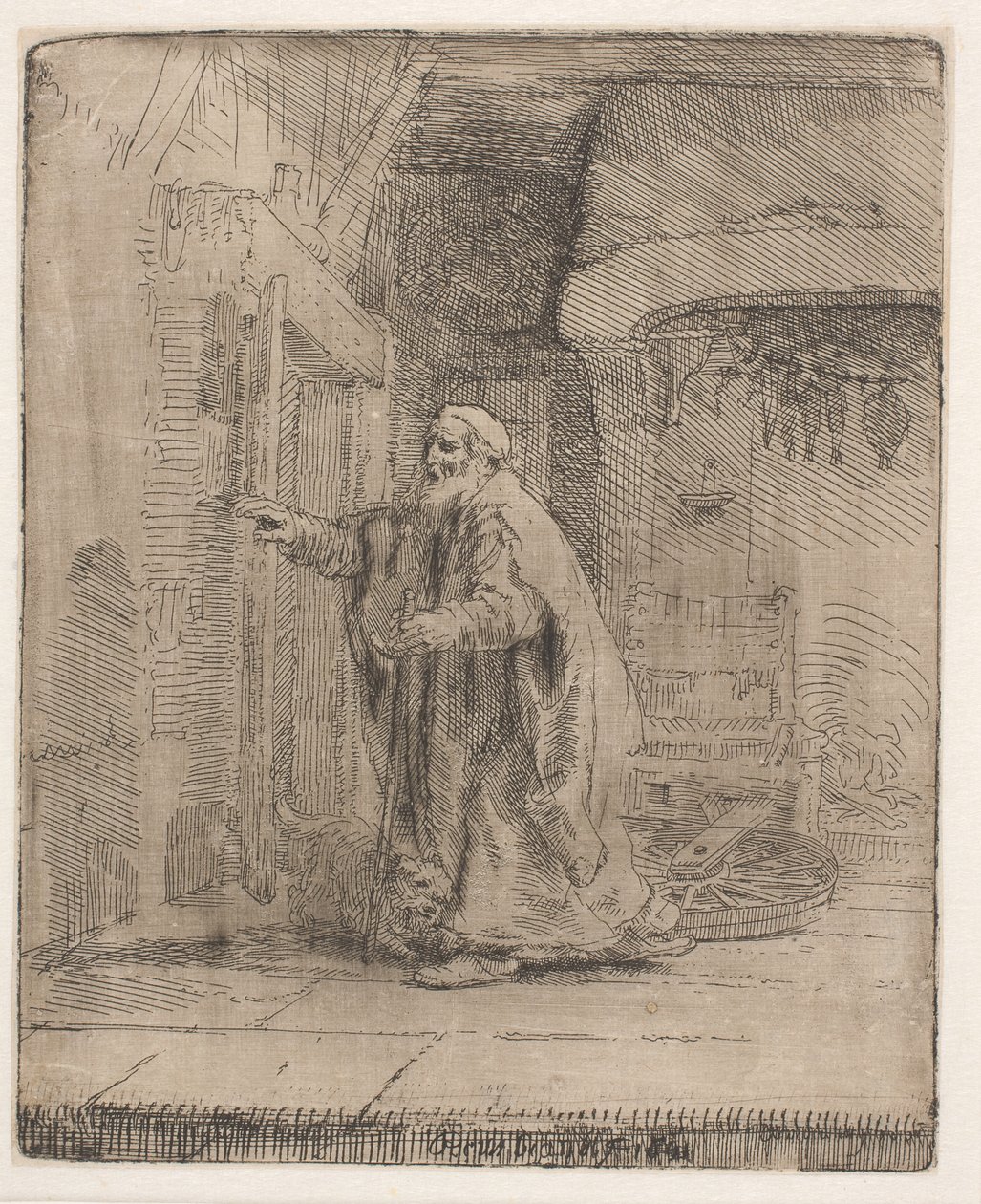La cécité de Tobit : la grande planche - Rembrandt van Rijn