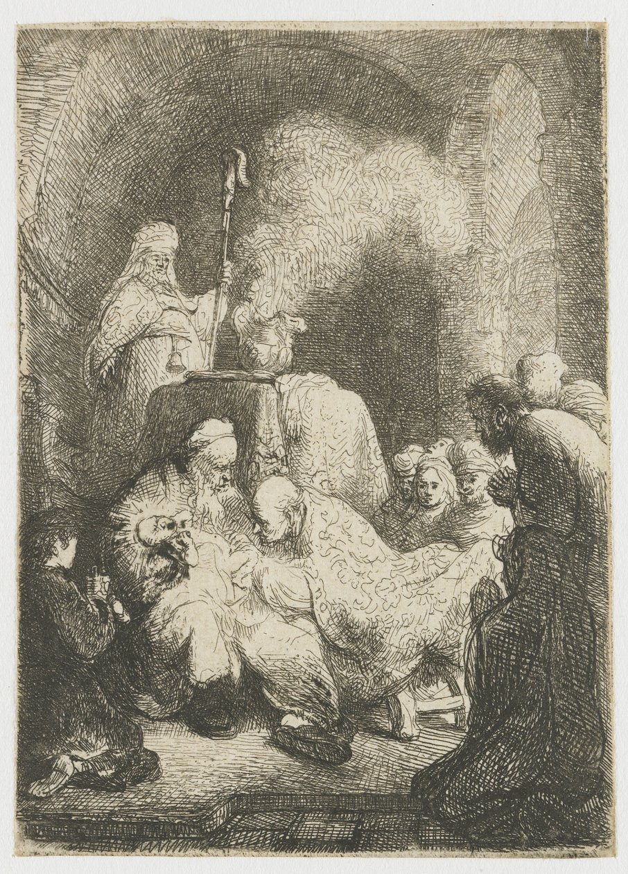 La circoncision : petite plaque - Rembrandt van Rijn