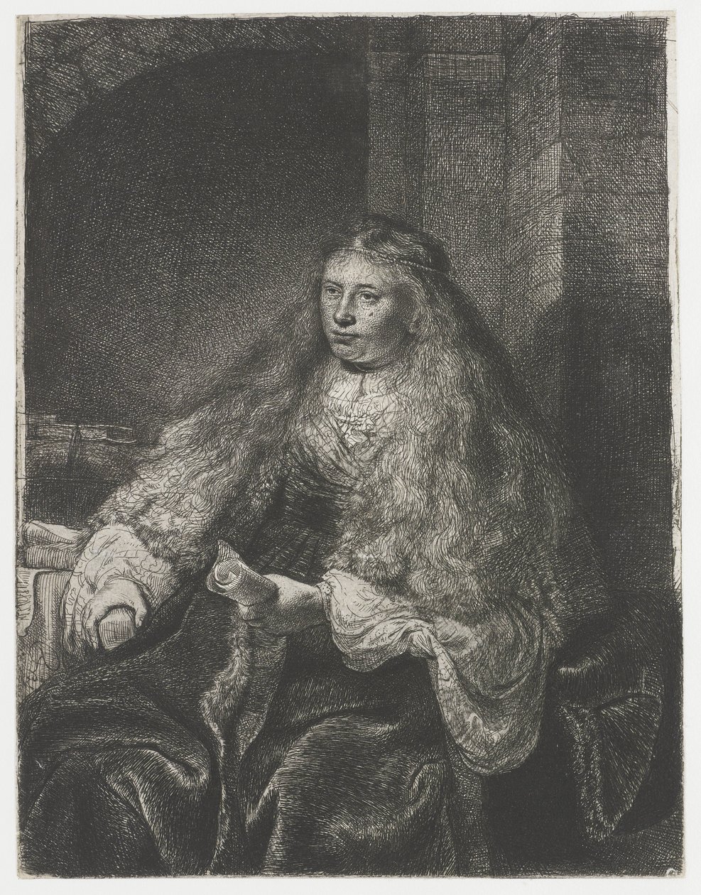 La grande mariée juive - Rembrandt van Rijn