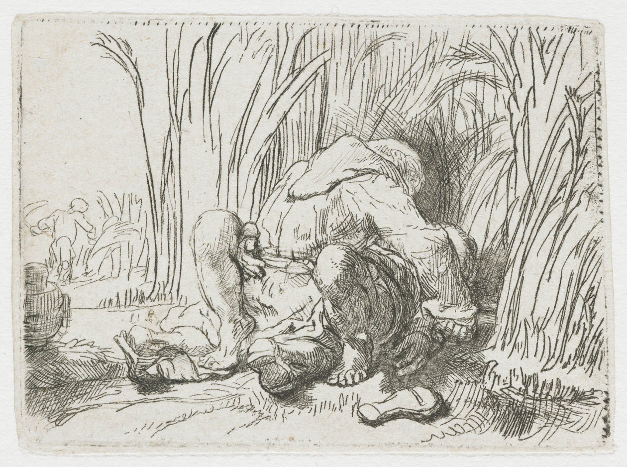 Le moine dans le champ de maïs - Rembrandt van Rijn