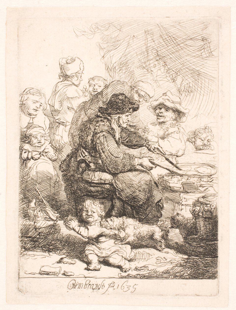 La femme aux crêpes - Rembrandt van Rijn