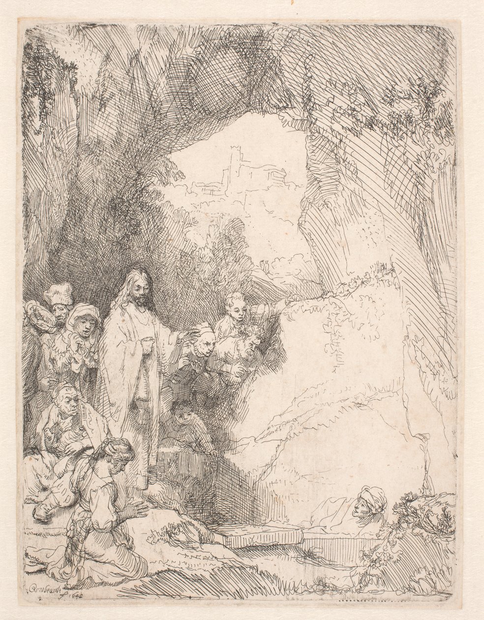 La résurrection de Lazare : la petite assiette - Rembrandt van Rijn