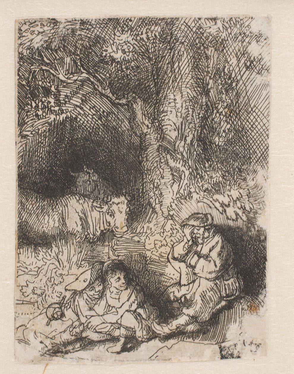 Le berger endormi - Rembrandt van Rijn