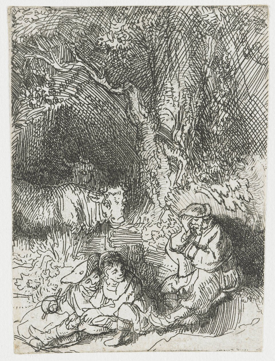 Le berger endormi - Rembrandt van Rijn